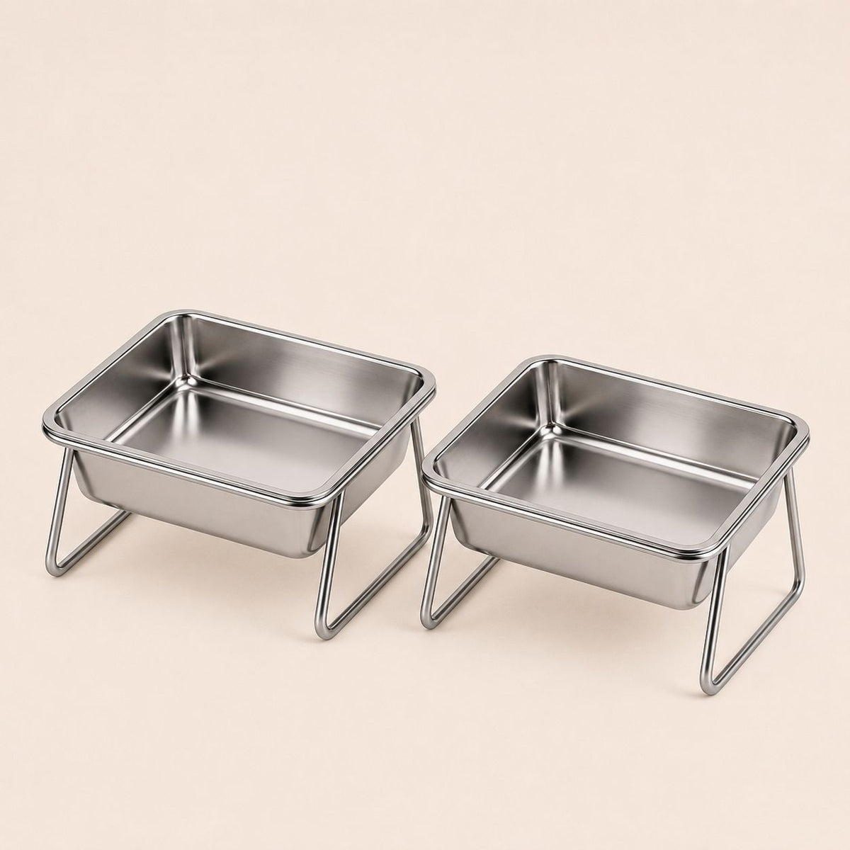 The Complete Station: two medium Eversill bowls and stands